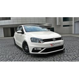 Накладка сплиттер на передний бампер Вар3 на Volkswagen Polo V GTI